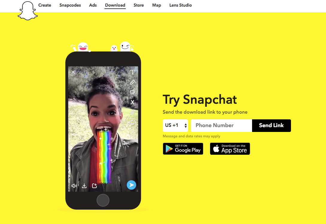 Download snapchat application