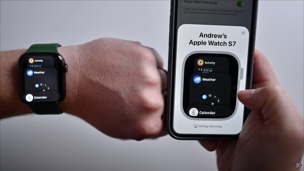 mirror your Apple Watch to iPhone