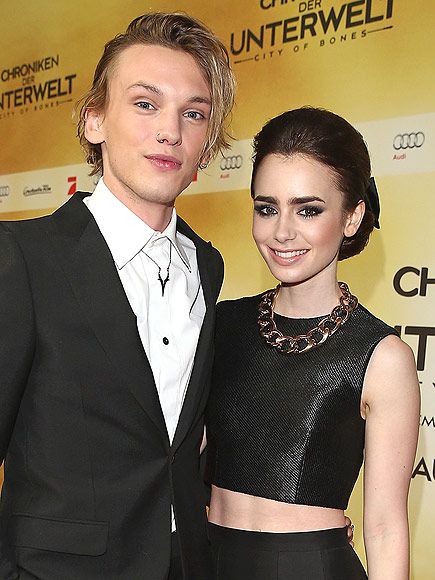 Jamie Campbell Bower with his ex-girlfriend Lily Collins