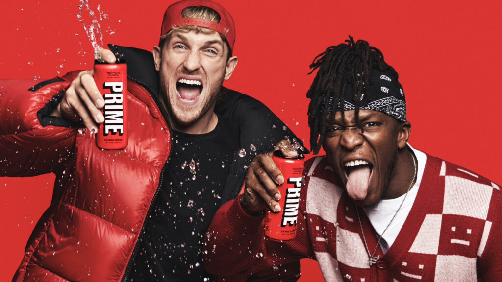 KSI and Logan Paul with their Energy Drink Prime